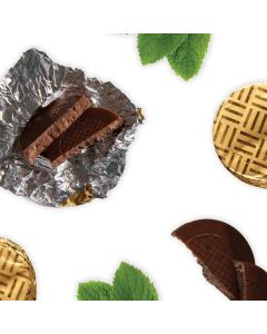 Dark Chocolate Mint Crisp Gold Discs 930