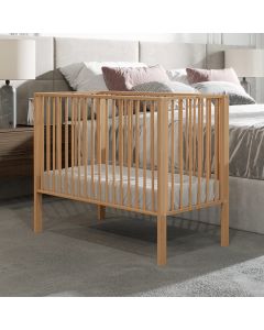 Folding Wooden Cot Natural