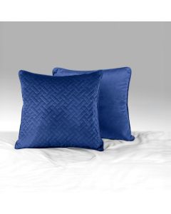 Crushed Velvet Cushion Cover Blue