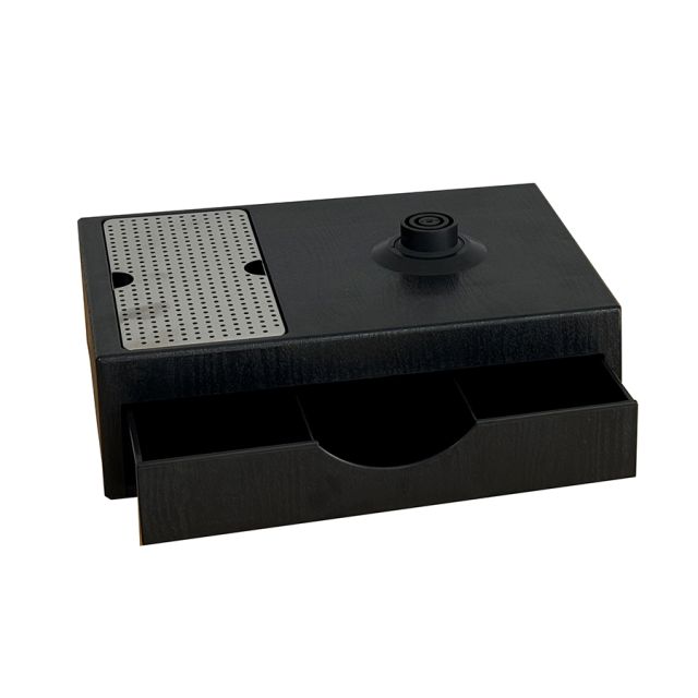 Black Kettle Tray with Drawer 
