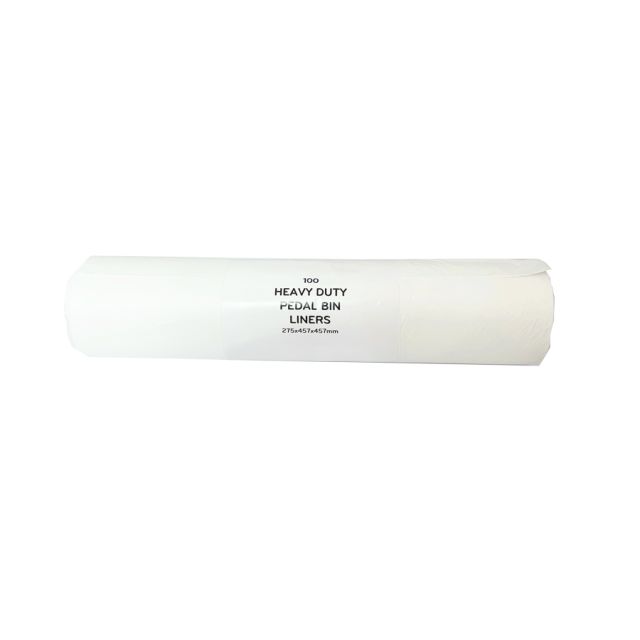 Heavy Duty White Pedal Bin Liners