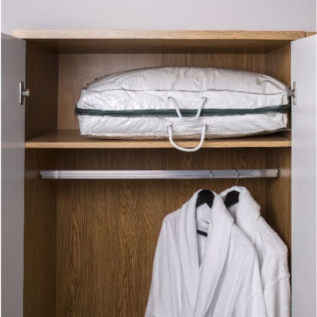 Pillow Storage Bag With Green Zip 